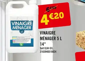 E.Leclerc Vinaigre Ménager 5 L 14 offre