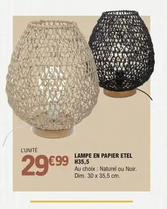 Lampe En Papier Etel H35,5