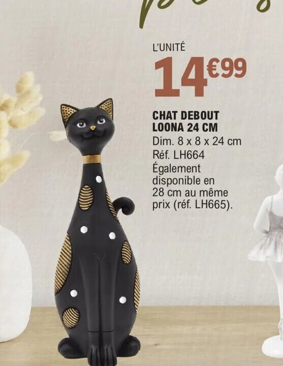 Promo Chat Debout Loona 24 Cm Chez E Leclerc