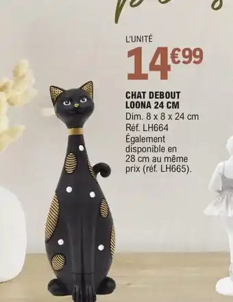 E.Leclerc Chat Debout Loona 24 Cm offre