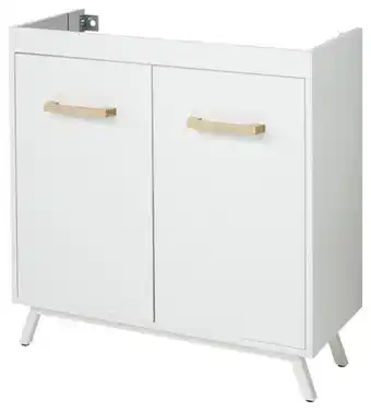 Brico Dépôt Goodhome meuble sous-vasque à poser "ladoga" - blanc - l.80 cm offre