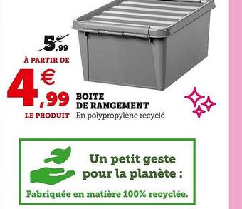 Hyper U Boîte de rangement offre