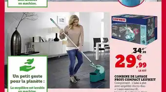 Hyper U Combiné de lavage profi compact leifheit offre