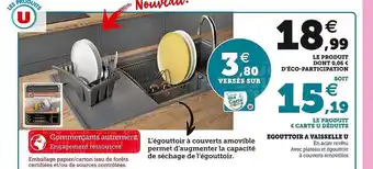 Égouttoir à vaisselle u