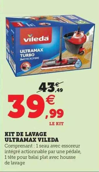 Super U Kit de lavage ultramax vileda offre