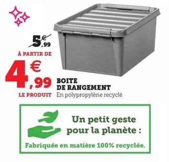 Super U Boîte de rangement offre