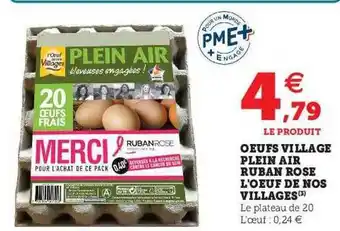 U Express Oeufs village plein air ruban rose l'œuf de nos villages offre