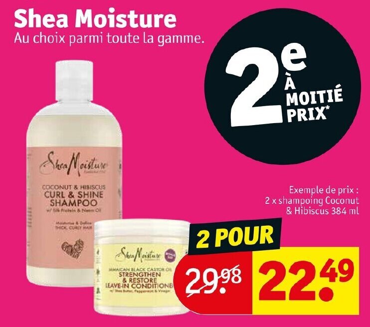 Promo Shea Moisture chez Kruidvat