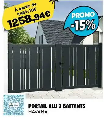 PORTAIL ALU 2 BATTANTS