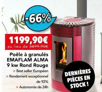PoĂȘle Ă granulĂ©s EMAFLAM ALMA 9 kw