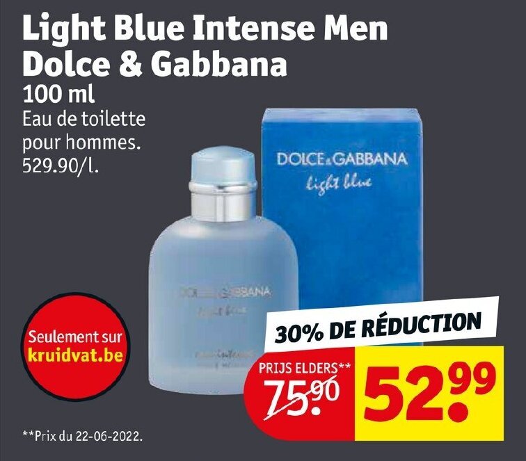 Promo Light blue intense men dolce & gabbana chez Kruidvat