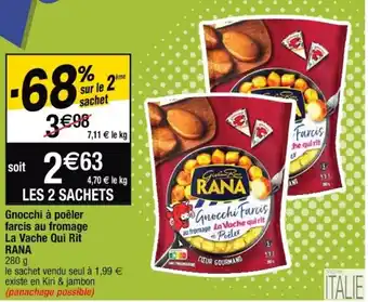 Cora x Carrefour RANA gnocchi à poêler farcis au fromage la vache qui rit offre