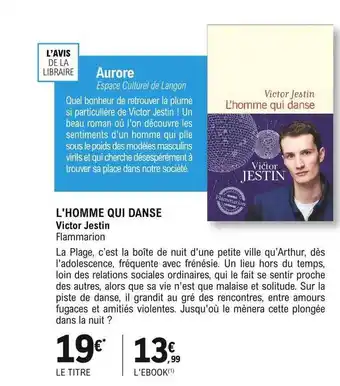 L'homme qui danse victor jestin flammarion