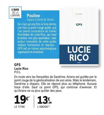 E.Leclerc Gps lucie rico p.o.l offre