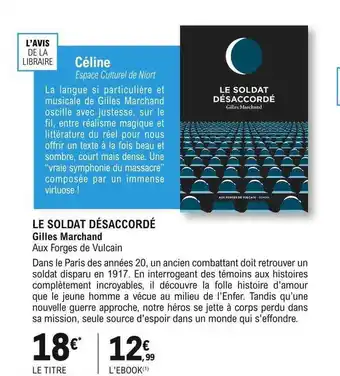 Le soldat désaccordé gilles marchand aux forges de vulcain