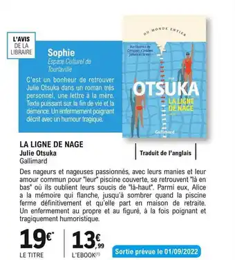 E.Leclerc La ligne de nage julie otsuka gallimard offre