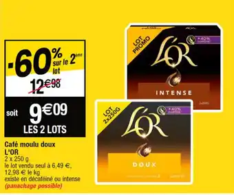 Cora x Carrefour L'OR café moulu doux offre