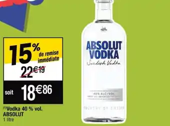 Cora x Carrefour ABSOLUT vodka 40% vol. offre