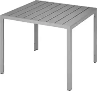 Tectake table de jardin carrée, meuble d'extérieur en aluminium - diverses couleurs - (gris | n° 402955)