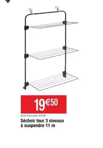 Cora x Carrefour Séchoir Tour 3 Niveaux à Suspendre 11m offre