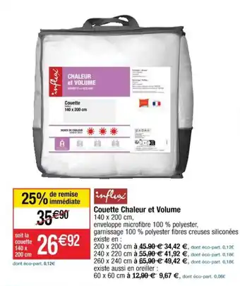 Cora x Carrefour Couette Chaleur Et Volume offre