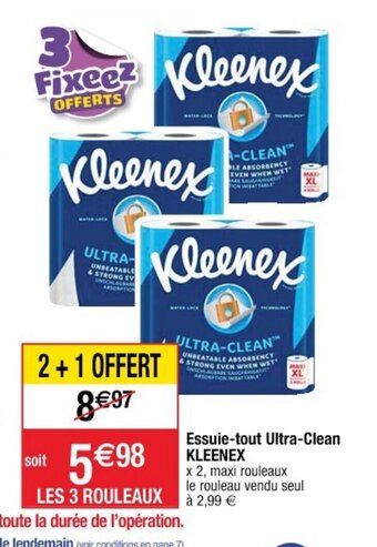 Cora x Carrefour Kleenex Essuie-Tout ultra-Clean offre