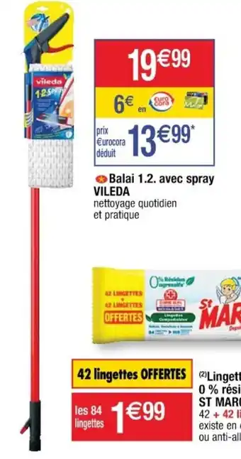 Cora x Carrefour Vileda Balai Avec Spray offre