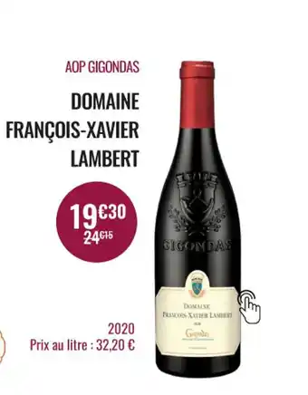 Nicolas Domaine François Xavier Lambert offre