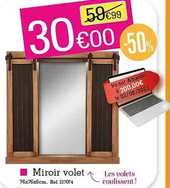 Miroir volet