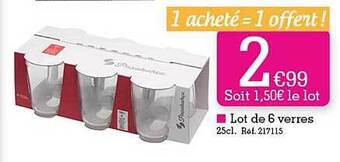 Kandy Lot de 6 verres offre