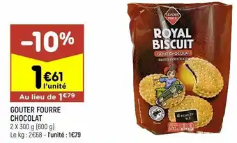 Leader Price Gouter fourre chocolat offre