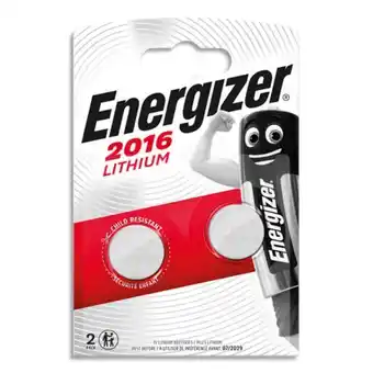 Energizer pile lithium cr2016, pack de 2 piles