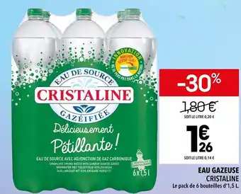 Supeco Cristaline eau gazeuse offre