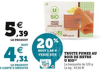 U Express U truite fumee au bois de hetre bio offre