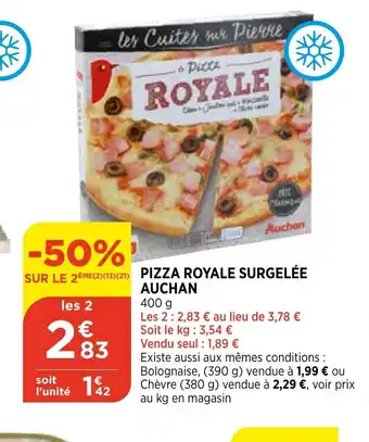 Bi1 Pizza Royale Surgelée Auchan offre