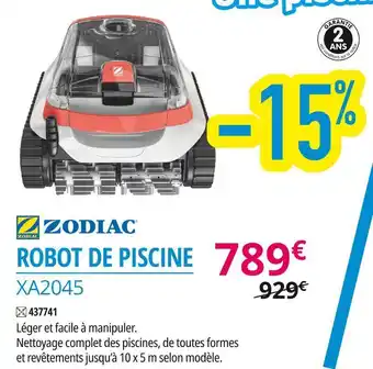 Irrijardin Zodiak robot de piscine xa2045 offre