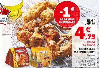 U Express Maitre coq coq'ailes offre