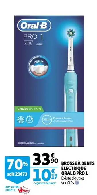 Auchan Oral-b brosse à dents électrique pro 1 offre