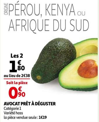 Auchan Avocat prêt à déguster offre