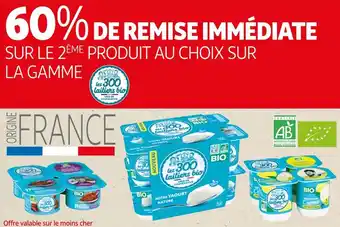 Auchan Les 300 laitiers bio bon plan sur la gamme les 300 laitiers bio offre