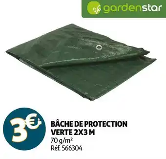 Auchan Bâche de protection verte 2x3 m offre