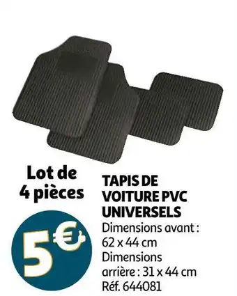Auchan Tapis de voiture pvc universels offre