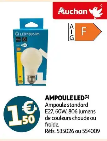 Auchan Auchan ampoule led offre