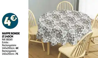 Auchan Nappe ronde ø 140cm offre