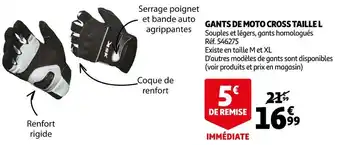 Auchan Gants de moto cross taille l offre
