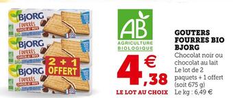 Super U Bjorg gouters fourres bio offre