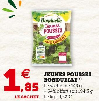Super U Bonduelle jeunes pousses offre