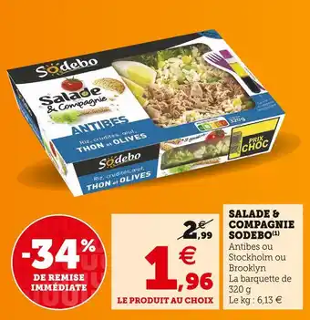 Super U Sodebo salade & compagnie offre