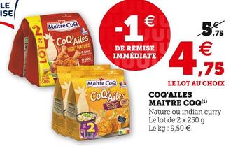 Super U Maitre coq coq'ailes offre