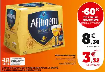 Super U Affligem biere blonde 6,7° offre